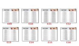 MP041 Eyebrows Sticker Water Transfer Hairlike Eye Brow Tattoo Stickers Long Lasting False Eyebrow Enhancers makeup tools2057369