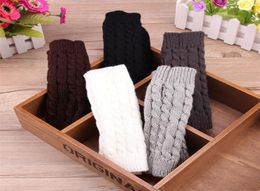 Wool Knitting Arm Warmers Half Finger Hemp Flowers Lovers Knitted Fingerless Gloves Biker Womens Winter Elastic Force 3 2yf M24295922