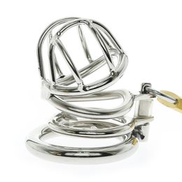 Stainless Steel Chastity cage Male Chastity Device Bird Lock Cock Cage with Ring Padlock