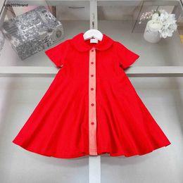 New girls skirt kids designer clothes Solid Colour girl dresses Size 100-160 CM Knight embroidery Princess dress summer baby frock 24Mar