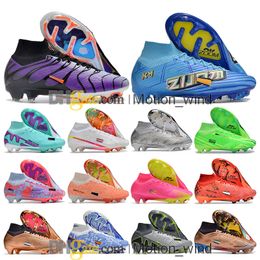 Gift Bag Mens Womens Football Boots Ronaldo CR7 Mercuriales IX Elite Tns FG Cleats Mbappe Superflys 9 Kids Boy Girl Soccer Shoes Top Outdoor Trainers Botas De Futbol