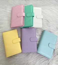 Business Notebook Cover A6 Pu Leather Binder Mini Type Calendar Spiral Work Agenda Budget Binders Graduation Gift9404696