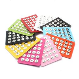 Jewelry Stand 10 Colors Noosa Snap Jewelry 18Mm Button Display Black Leather For 24 Pcs Holder Drop Delivery Jewelry Jewelry Packing D Dhtpg