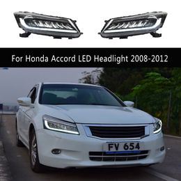 Front Lamp Streamer Turn Signal For Honda Accord LED Headlight Assembly 08-12 Car Accessories Headlights Daytime Running Lights
