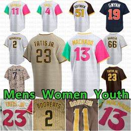 23 Fernando Tatis Jr. Custo Baseball Jerseys Manny hado Tony Gwynn Wil Myers Yu Darvish Jake Cronenworth Xander Bogaerts Trent Grisha Joe Musgrove Ha-Seong