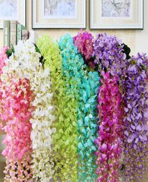 Artificial ivy flowers Silk Flower Wisteria Vine flower Rattan for Wedding Centrepieces Decorations Bouquet Garland Home Ornament 9294638