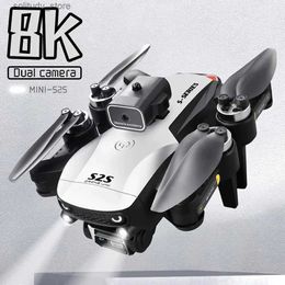 Drones S2S brushless drone 4K professional 8K high-definition dual camera obstacle avoidance for aerial photography folding four helicopter flight 25Min Q240308