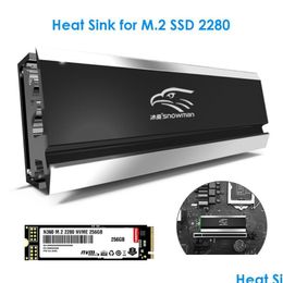 Fans & Coolings Fans Coolings M.2 Ssd Heatsink Cooler 2280 Solid State Hard Disk Radiator M2 Ngff Pci-E Nvme Aluminum Double-Sided Coo Dhsm5