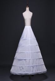 Spring Summer 6 Hoops White Slip Petticoat Women Wedding Petticoats Underskirt Elastic Party Wedding Accessories Crinoline2590998