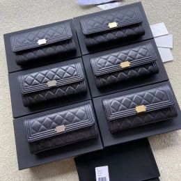 10A hochwertige Herren-Geldbörse aus echtem Leder mit Box, Luxus-Designer-Geldbörse, Damen-Geldbörse, Purese-Kreditkartenetui, Passpo237Z
