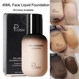 40ML Liquid Foundation Full Concealer Makeup Waterproof Base Brighten Whitening Cover Dark Circle Matte Cosmetic 240228