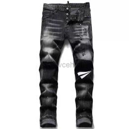 Men's Jeans Designer jeans for man pant pants men mens jeans hip-hop high street fashion tide brand cycling motorcycle wash letter loose fit Patch Slim sweatpant 240308