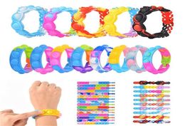 IN STOCK et Toys Push Bubble Bracelets Sensory Silicone Bangle wristlets Wristband Stress Relief Wrist band Bracelet Kids Educational Toy GG63IHE3412590