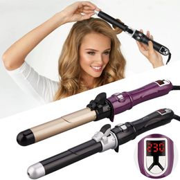 Hair Curlers Automatic Rotating Tourmaline Ceramic Roller Wavy Curl Magic Curling Wand Irons Fast Heating Styling Women 240305