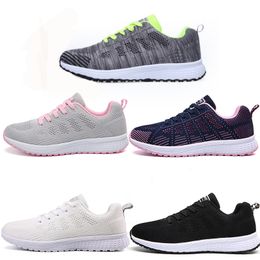 Flying Weaving Sports Shoes MEN Women's Mesh Casual Flat White Black Touring Shoes GAI Little White 35-44 19 XJXJ