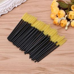 Makeup Brushes 50Pcs Mini Eyelash Disposable Mascara Wand Applicator Brush Extension Set E0BD