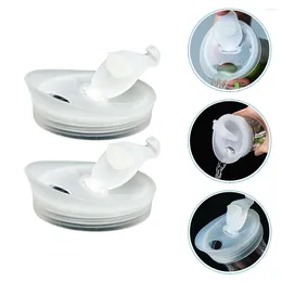 Water Bottles 2 Pcs Glass Pitcher Lid Replaceable Jug Household Supplies Convenient Cover Kettle Airtight