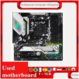 Motherboards For Asrock B550M Steel Legend Used Motherboard Socket Am4 B550 Original Desktop Pci-E 4.0 M.2 Nvme Mainboardmotherboards Dhm9G