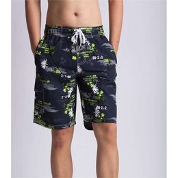 Summer New Mens Beach Pants Casual Capris Printed Shorts