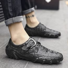 Casual Shoes Men Leather Outdoor Man Fashion Slip-On Loafers Moccasins Footwear Flat Tenis Masculino