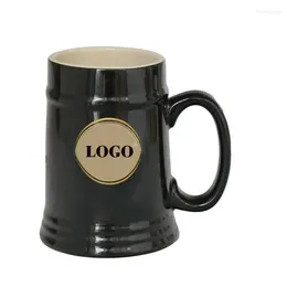 Mugs Custom Stoare Tall High Capacity 500ml 1000ml 300ml 10oz 16oz 24oz Ceramic Beer Mug Steins Pint Big Handle
