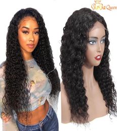 Brazilian Deep Wave Wigs 4x4 Lace Frontal Wigs Brazilian Human Hair Lace Closure Wig Nature Color1214220