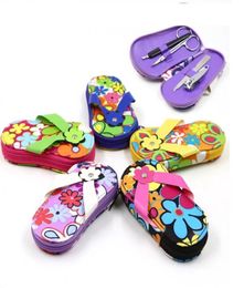 Flip Flop Pedicure Manicure Set wedding door gifts bridal favors promotional gifts 100pcs lot whole5046055