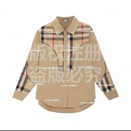 Designer Coat Jacket Shirt Burs Cocoherben Maillard Oversize Artistic and Casual Striped Long Sleeved Shirt for Couples 3WAY