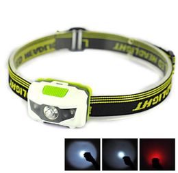 Mini Waterproof LED Headlights Headlamps 600Lm 4 Modes R32 LED Headlight 3xAAA Headlamp bike bicycle light with Headband Hiking w2771433