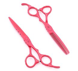 Professional Hair Scissors Z1010 55Inch 440C Red Hair Cutting Thinning Shears Barber Shop Hairdressing Shears Drop Stylis1927769