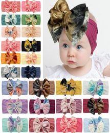 Girls Gold Velvet Bow Headbands Kids Tie Dye Bowknot Princess Big Hair Band 2021 Accessories Children Boutique Hairbands M37454473842