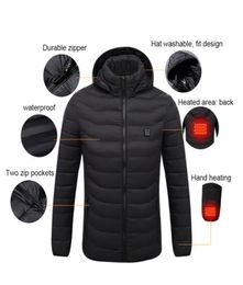 heating jacket winter smart USB electric heating constant temperature down jacket long sleeve hooded vest warm clothing2902620