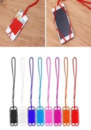 Cell Phone Straps Charms Detachable Silicone Lanyard Case Holder Neck Strap With ID Card Slot5093693