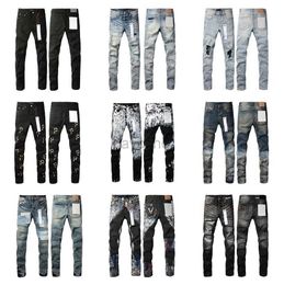 Jeans mens jeans designer jeans stacked long pants ksubi high street Patch Hole denim straight fashion streetwear Silm man 240308