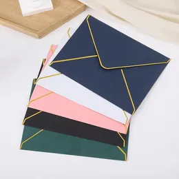 Gift Wrap 50pcs/lot Gilding Envelopes Bag Wedding Small Business Supplies Stationery DIY Postcard 150g Paper Invitations Storage Packaging