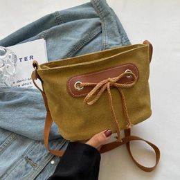 Shoulder Bags Canvas Small Square Bag 2024 High Quality Versatile Women's Crossbody Light Luxury Large Capacity