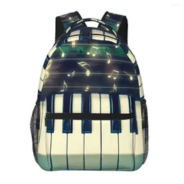 Backpack Men Woman Musical Note Piano Keyboard Schoolbag For Female Male 2024 Fashion Bag Student Bookpack