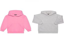 street fashion Boys Girls Hoodie Cotton Kids Clothing Long Sleeve Sweatshirts Children Hooded Tees Pink Gray6086373