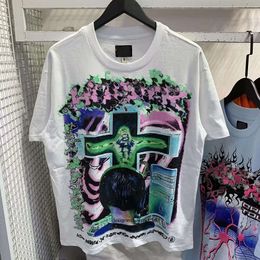 T-shirt di abbigliamento americano maglietta da uomo maglietta firmata di alta qualità T-shirt a maniche corte in cotone felpa da strada pantaloncini oversize da uomo pullover tee