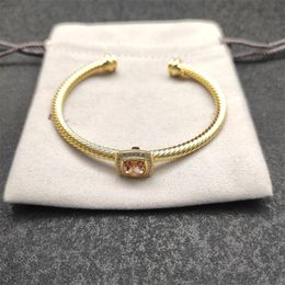 Dy designer bracelets plated gold Jewellery woman luxury bracelets trendy mens fashion new retro bangles valentines day wedding presents zh156 E4