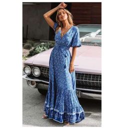 Printed Dress For Woman Style Bohemian Maxi