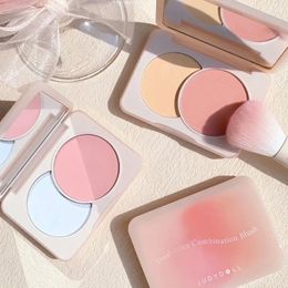 JUDYDOLL Dual-color Combination Blush Expansion Convergence Blend Nude Makeup Blush Natural Brighten Skin Tone Makeup Palette 240304