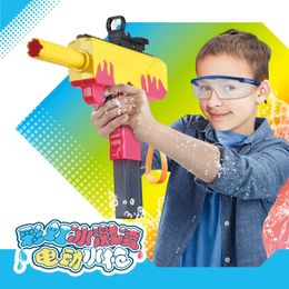 Gun Toys Childrens Summer Uzi Electric Continuous Hair Fully Automatic Water Gun Toy Outdoor Water PlayingL2403