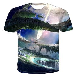 Natural starry sky graphic Tshirt summer casual mens Tshirt 3D fashion tops Oneck shirt boy clothing plus size streetwear8366964