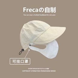 Bucket hat cute female Korean version Sun hat sports outdoor riding hat sunscreen new summer cap