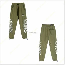 Men's Pants Green designer sweat pants star cargo pants filled high jogger letter print cargos tech fleece oversized Colorful ink Sports quick dry tassel 240308