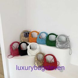 Luxury Designer tote Bags Bottgs's Vents's Jodie online store Bag Women 2023 New Woven Noodle Handmade Bread Pulling Handbag ins Text With Real logo