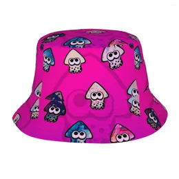 Berets Streetwear Octopus Collage Bob Hats Women Men Packable Outdoor Splatoon Game Fishing Summer Beach Getaway Headwear