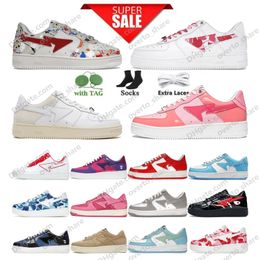 con scatola di scarpe firmate uomo donna bassa pelle verniciata mimetica skateboarding jogging scarpe da ginnastica sneakers 36-45