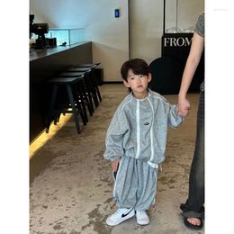 Clothing Sets Children Set 2024 Spring Autumn Fashionable Boys Korean Style Hoodie And Sweatpants Handsome Cool Two Piece